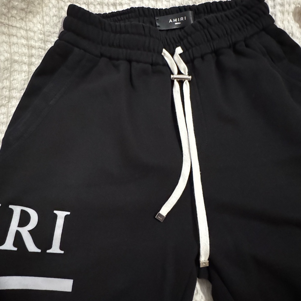 AMIRI Black Sweatpants with White Detailing